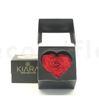 Preserved Heart-Shaped Rose XXL Red