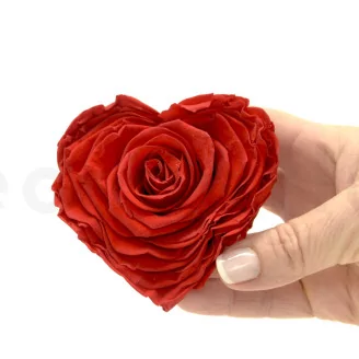 Preserved Heart-Shaped Rose XXL Red
