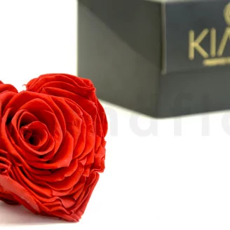 Preserved Heart-Shaped Rose XXL Red