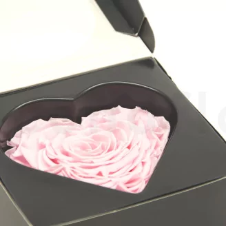 Preserved Heart-Shaped Rose XXL Pink