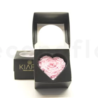 Preserved Heart-Shaped Rose XXL Pink