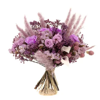 Dried Mini Pampa Lilac (set of 15)