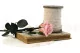 Preserved Rose on stem 12" Light Pink (x25) 12