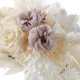 Preserved Wild Rose Gray (set of 12)
