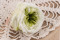 A Box of 8 Preserved Mint Green English Roses