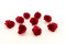 A Box Containing 9 Medium Vibrant Red Eternal Rose Heads From Kiara