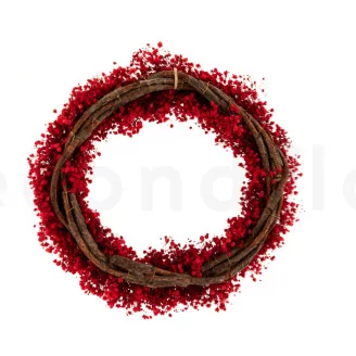 Preserved Baby's Breath Gypsophila Wreath Red