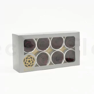 Preserved Rose L Burgundy (set of 8)