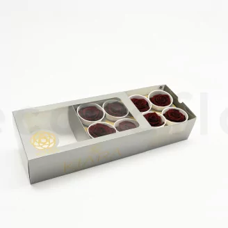 Preserved Rose L Burgundy (set of 8)