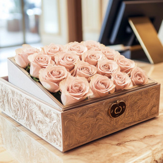 Preserved rose Kiara XL - Box of 6 - Pink Blush Roses