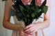 Preserved rose stem short extra - 5 Stems - Green 1