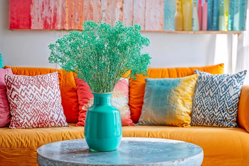 Preserved Baby's Breath Gypsophila Turquoise