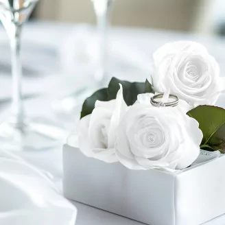 Preserved Rose XL White (set of 6)