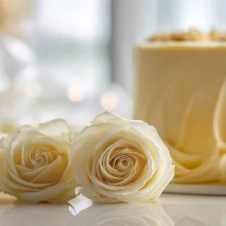 Preserved Rose XL Pearl White (set of 6)