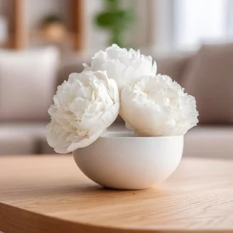 Preserved Peony White (set of 3)