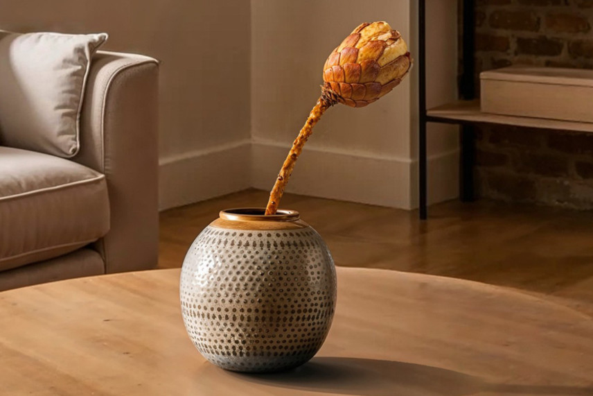 Preserved protea Grandiceps - 1 Stem - Pink