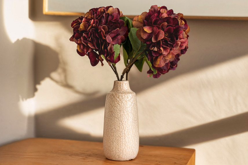 Faux Hydrangea - 2 Stems - Pink