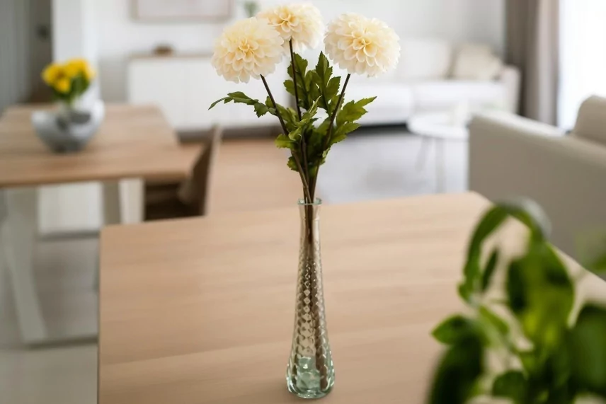 Artificial Dahlia Ivory (set of 4)