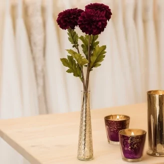 Artificial Dahlia Plum (set of 4)