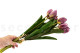 Artificial Real Touch Two-Toned Tulip Mauve & Cream (set of 10) 3