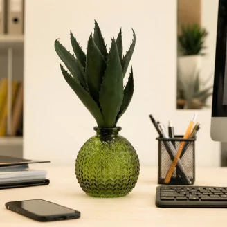 Artificial Aloe Green (set of 2)