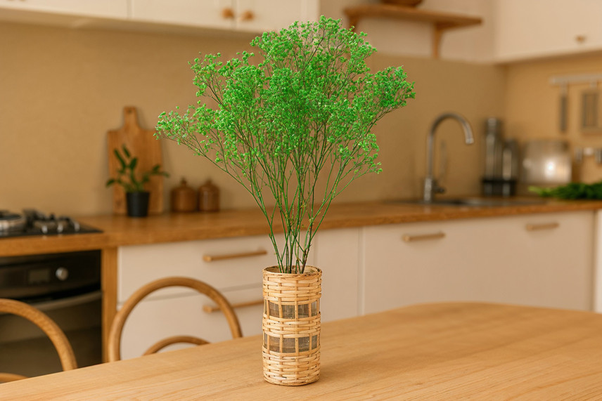 Preserved Baby's Breath Gypsophila - Bunch - Green