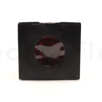 Preserved Rose In Glass Bowl Red