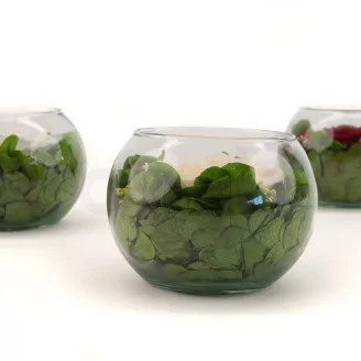 Preserved Rose In Glass Bowl White