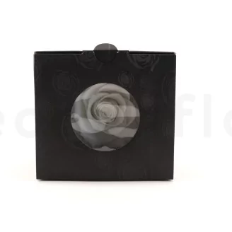 Preserved Rose In Glass Bowl White