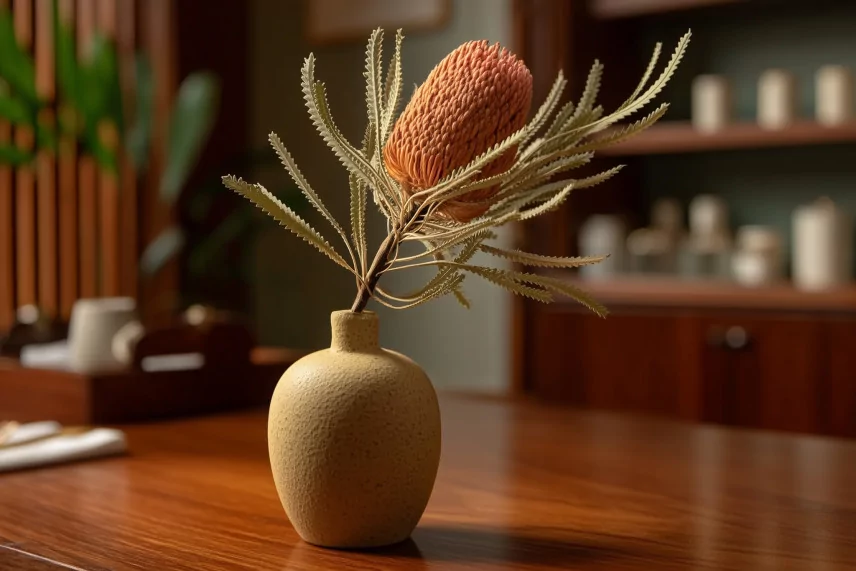Dried Banksia Hookeriana Old Rose