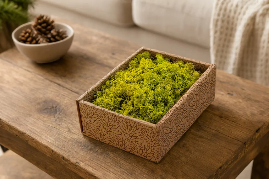 Preserved Reindeer Moss Lime Green (Creabox S)