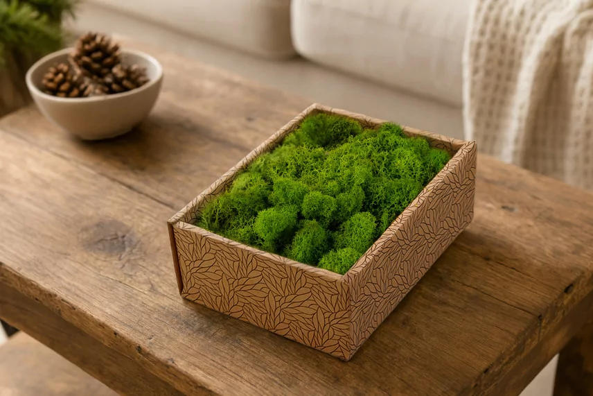 Preserved Reindeer Moss Light Green (Creabox S)