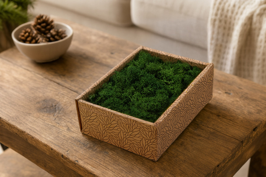Preserved Reindeer Moss - Creabox S - Forest Green