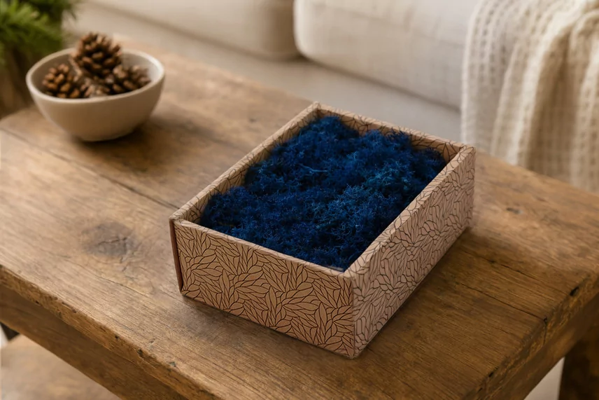 Preserved Reindeer Moss - Creabox S - Blue