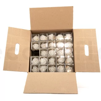 Preserved Rose on Stem 12" White - Individual Gift Box (set of 25)