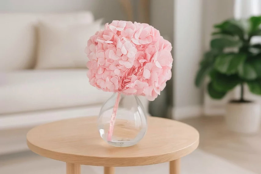 Preserved Hydrangea Kiara - Bridal Pink