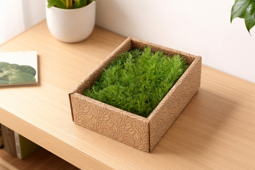 Preserved Air Fern - Creabox S -  Light Green