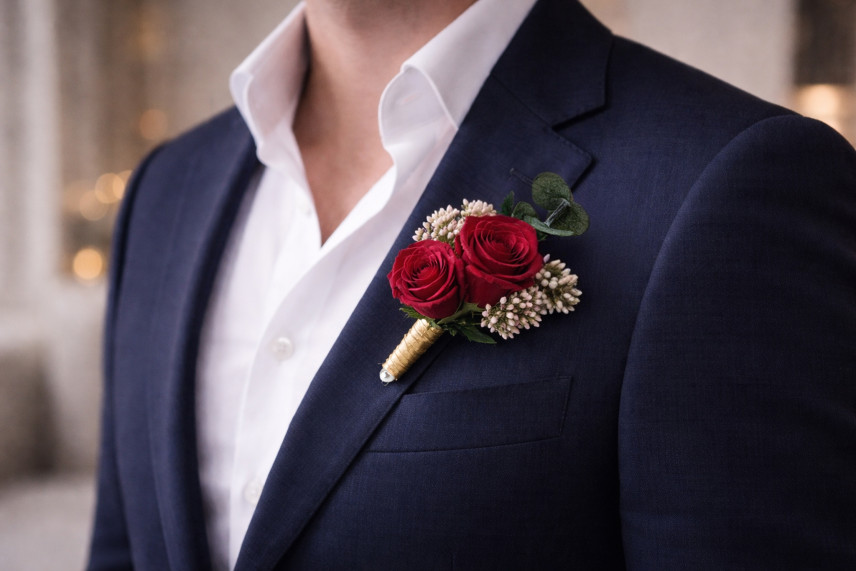 Boutonniere - Red