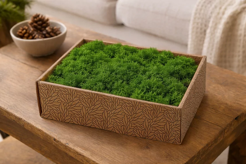 Preserved Reindeer Moss Light Green (Creabox M)
