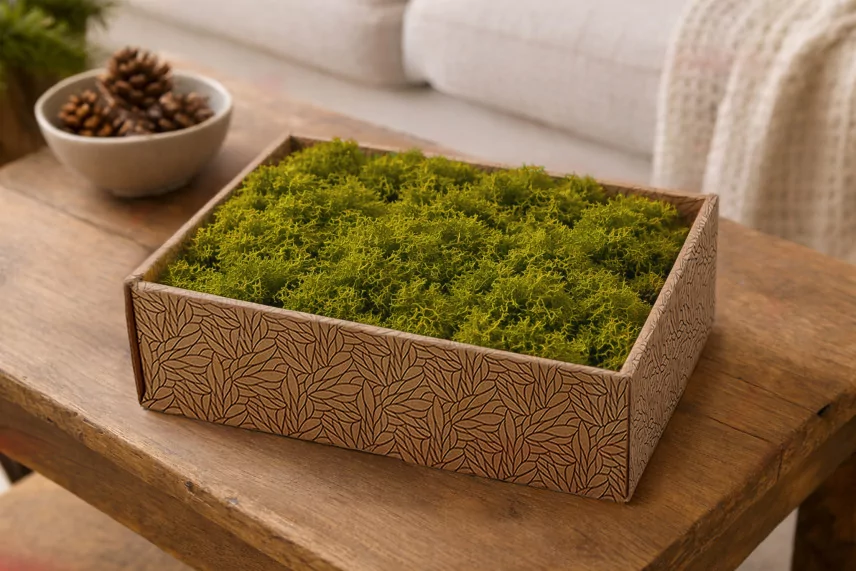 Preserved Reindeer Moss Medium Green (Creabox M)