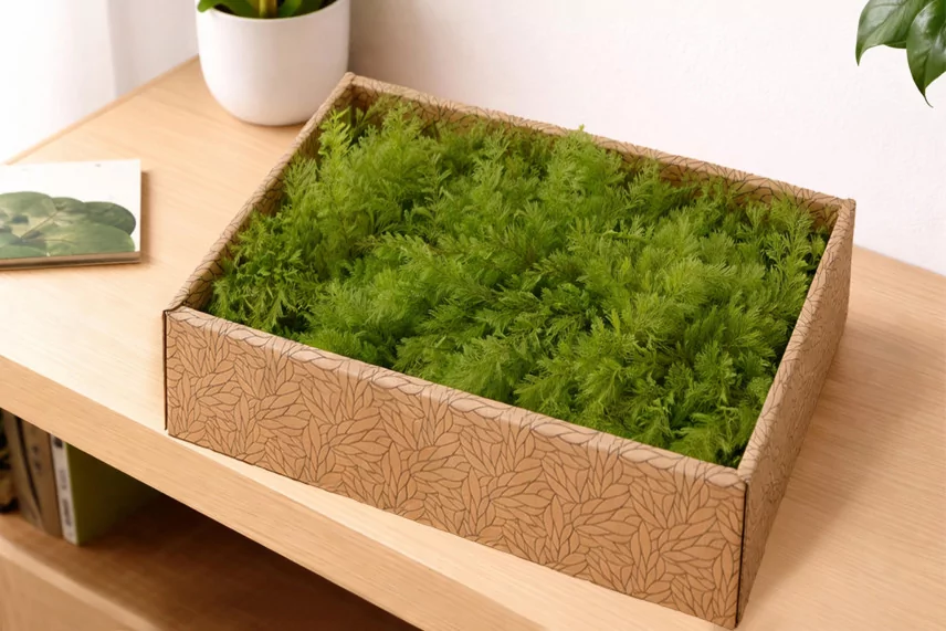Preserved Air Fern Light Green (Creabox M)