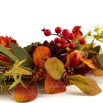 Artificial Fall Floral Wreath (14")