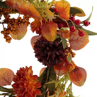 Artificial Fall Floral Wreath (14")