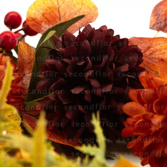 Artificial Fall Floral Wreath (14")