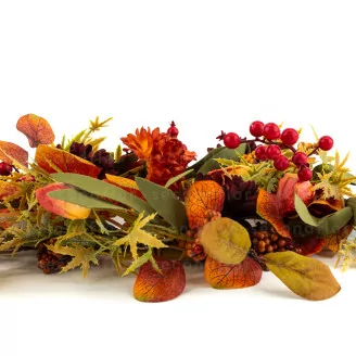 Artificial Fall Floral Wreath (14")