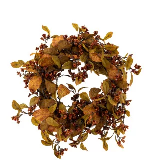 Artificial Fall Foliage Wreath (22")