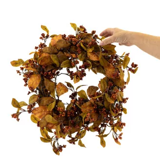 Artificial Fall Foliage Wreath (22")
