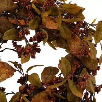 Artificial Fall Foliage Wreath (22")