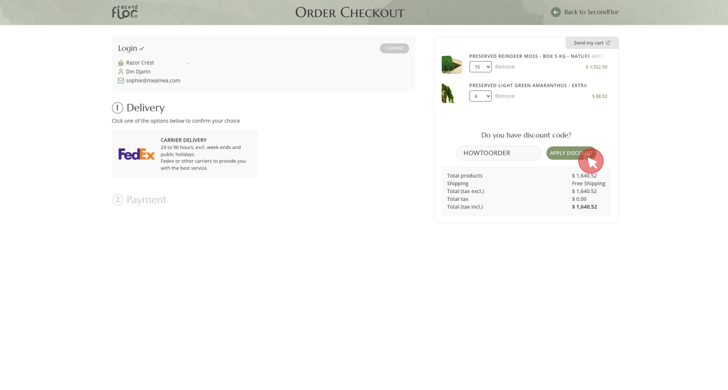 How to order on SecondFlor
