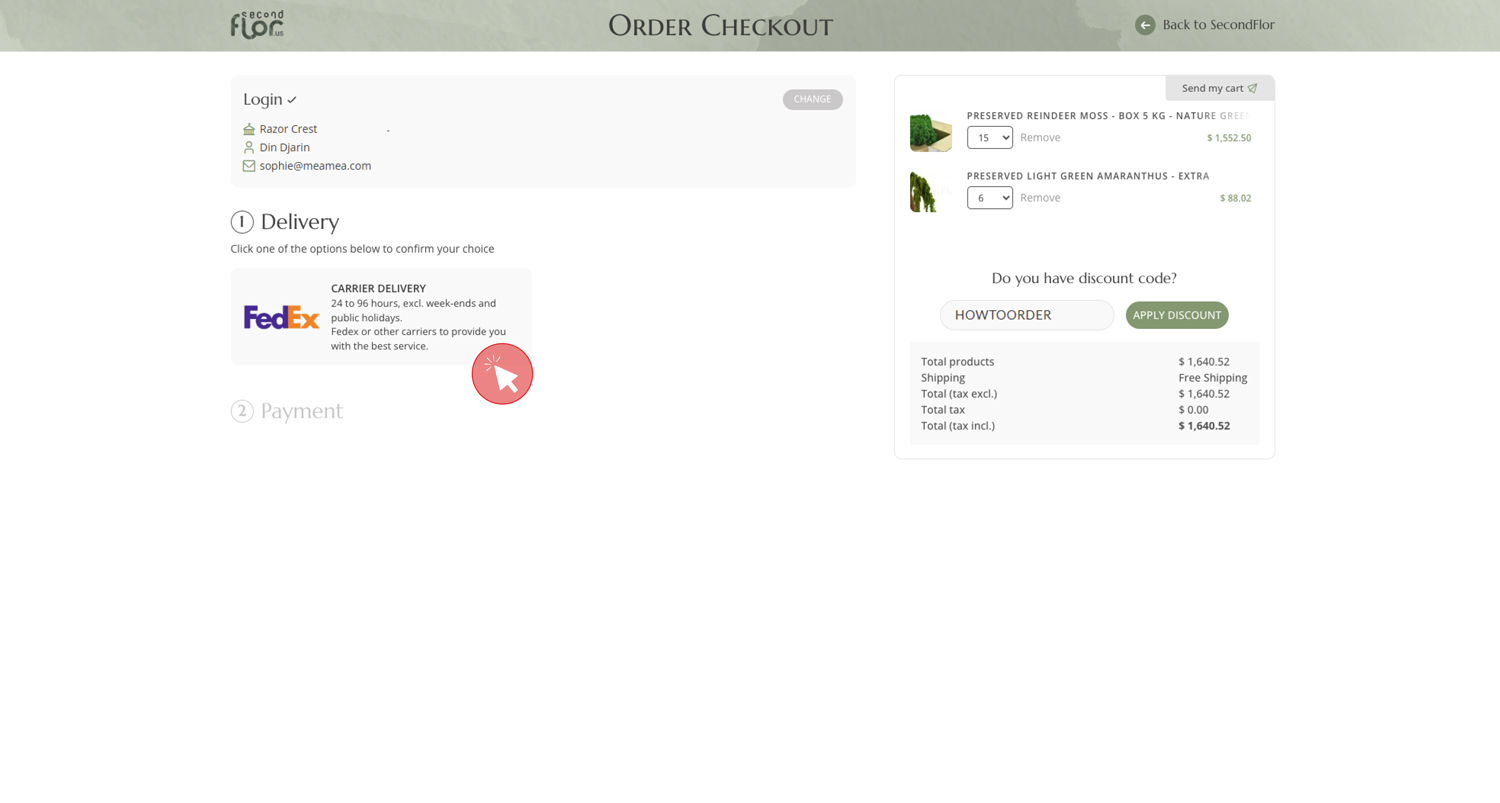 How to order on SecondFlor